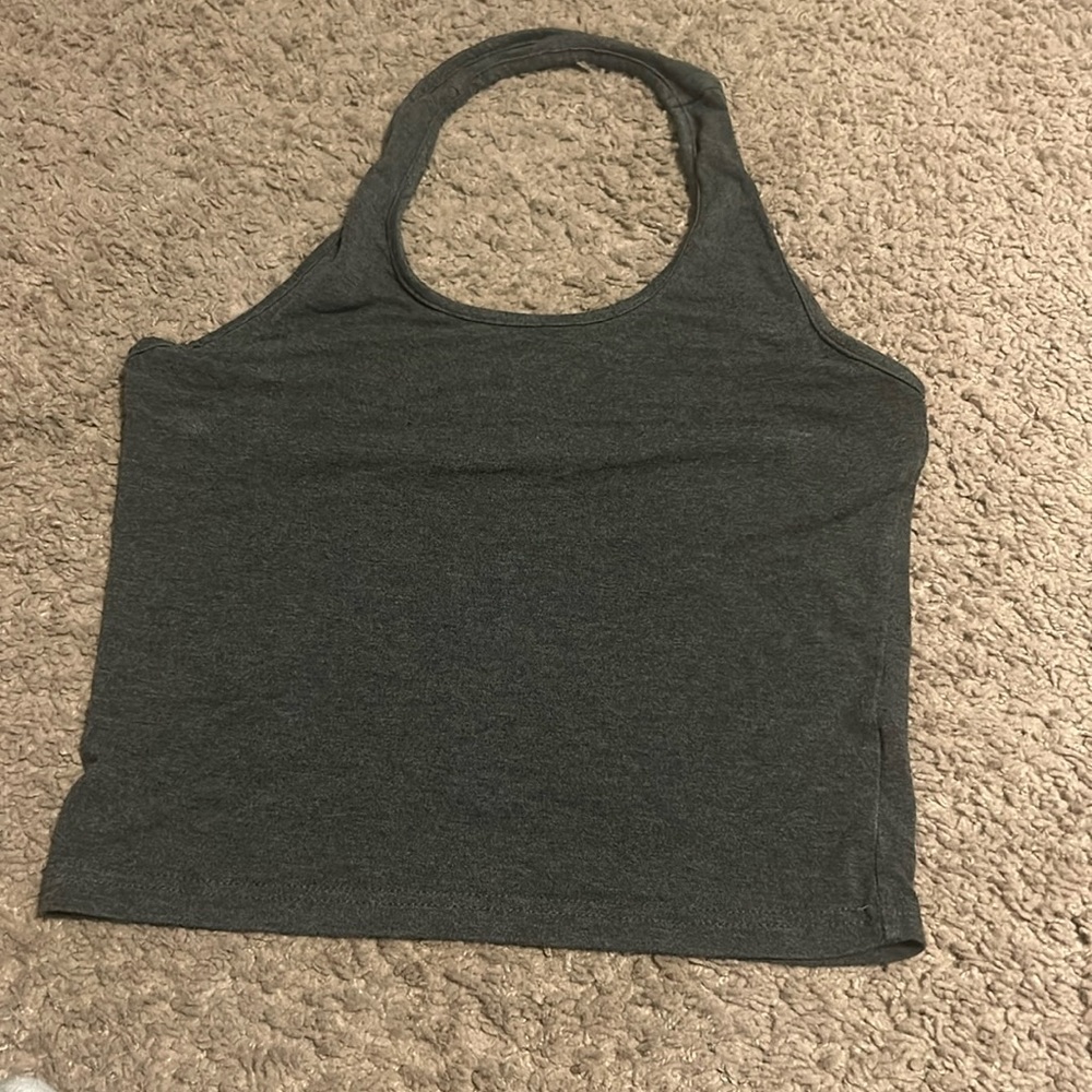 Grey halter top from shein